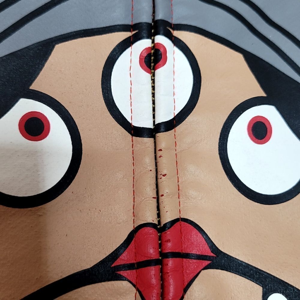 Devil Nut Under Red Flag Burning Embroidered Heav… - image 3